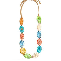 Tagua Long Napo Necklace with Leaves