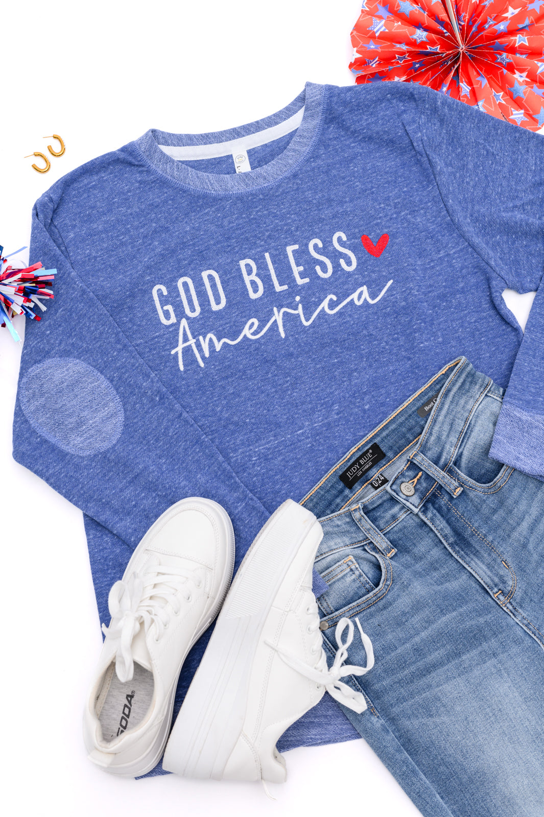 PREORDER: Embroidered God Bless America Pullover