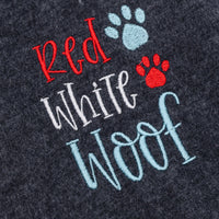 PREORDER: Embroidered Red White Woof Tee