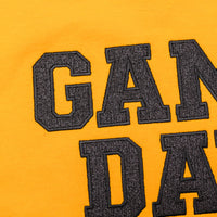 PREORDER: Embroidered Glitter Game Day Sweatshirt in Gold/Black