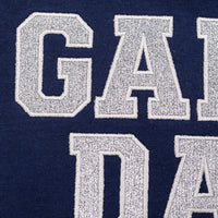 PREORDER: Embroidered Glitter Game Day Sweatshirt in Navy/Silver