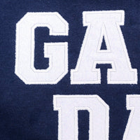 PREORDER: Embroidered Glitter Game Day Sweatshirt in Navy/White