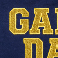 PREORDER: Embroidered Glitter Game Day Sweatshirt in Navy/Golden Yellow