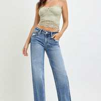 RISEN Full Size High Rise Straight Leg Jeans with Pockets