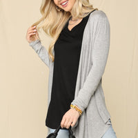 Celeste Full Size Open Front Knit Cardigan