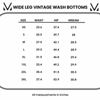 IN STOCK Wide Leg Vintage Wash Bottoms - Winter Blue