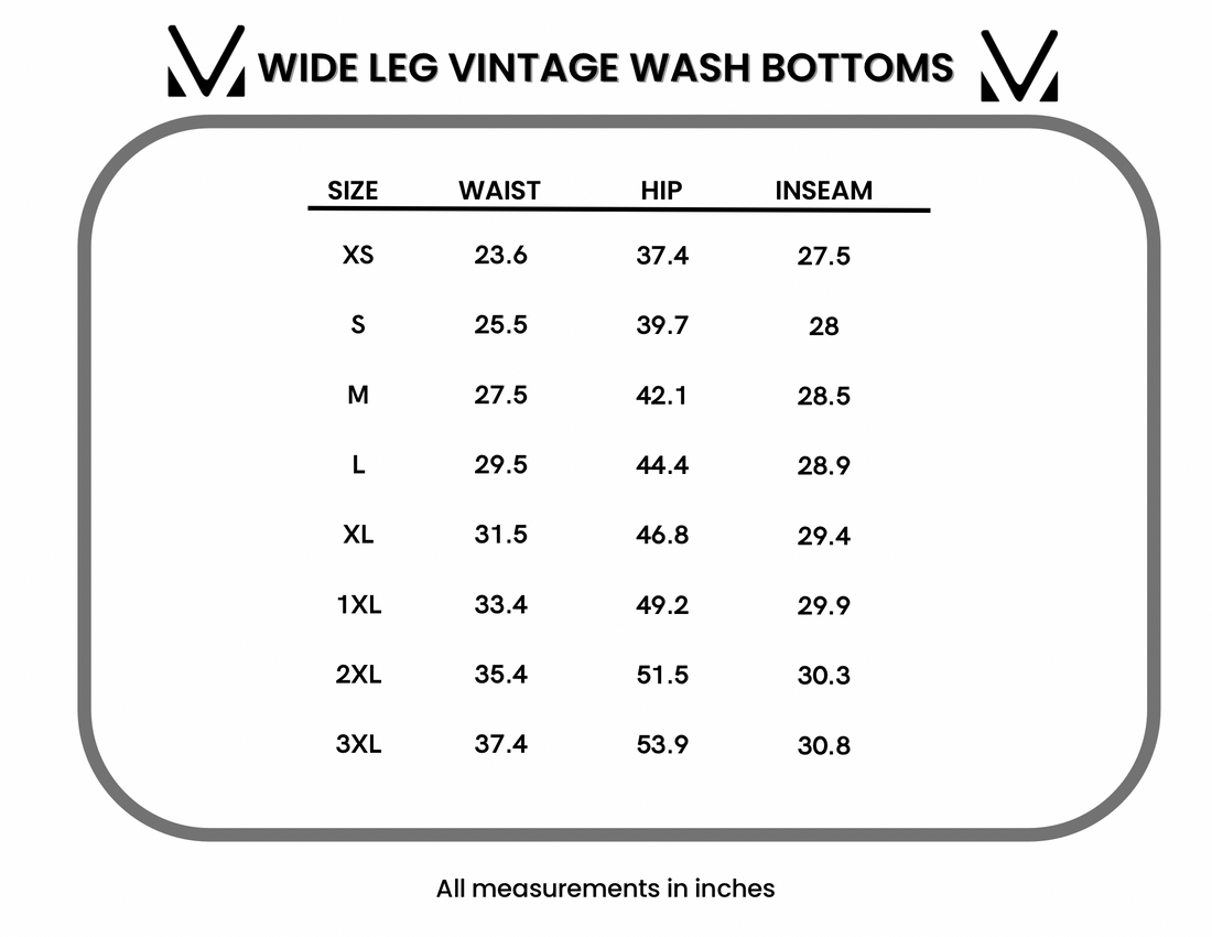 IN STOCK Wide Leg Vintage Wash Bottoms - Red