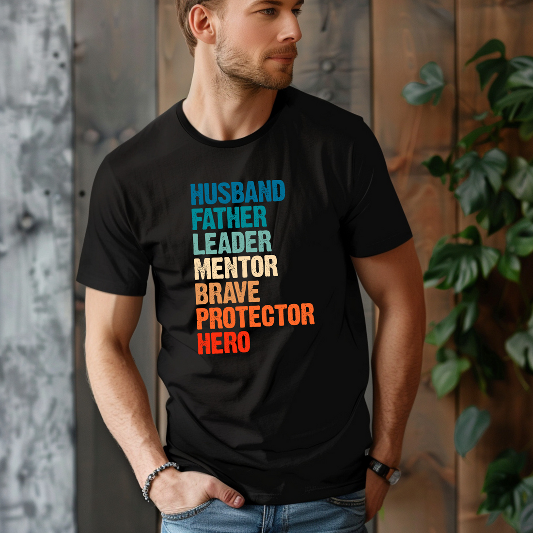 Husband Father Leader Tee