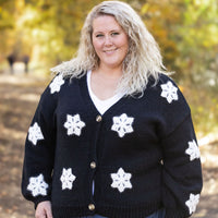 IN STOCK Snowflake Cardigan - Black