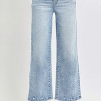 RISEN Full Size Tummy Control High Rise Crop Wide Leg Jeans