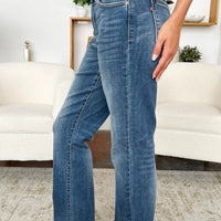 Judy Blue Full Size Mid Rise Release Hem Jeans