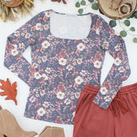 IN STOCK Alyssa Long Sleeve Top - Blushwood Floral