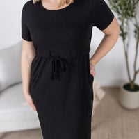 IN STOCK Gracelynn Midi Dress - Black FINAL SALE