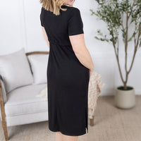IN STOCK Gracelynn Midi Dress - Black FINAL SALE