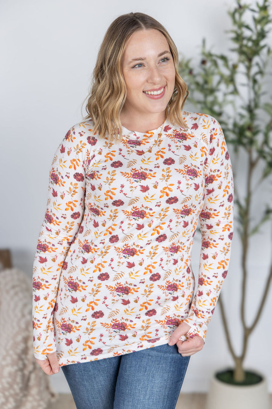 IN STOCK Blair Long Sleeve Top - Autumn Floral FINAL SALE