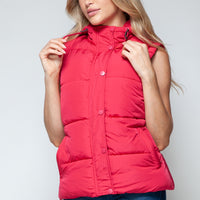 Snobbish Snap and Zip Closure Hooded Vest