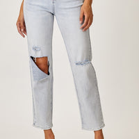 RISEN High Rise Distressed Relaxed Jeans