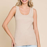 Culture Code Full Size Ribbed Scoop Neck Tank