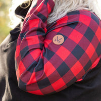 IN STOCK Zoey ZipCowl - Black and Buffalo Plaid