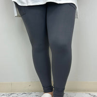 Charcoal Gray Leggings w/ Pockets