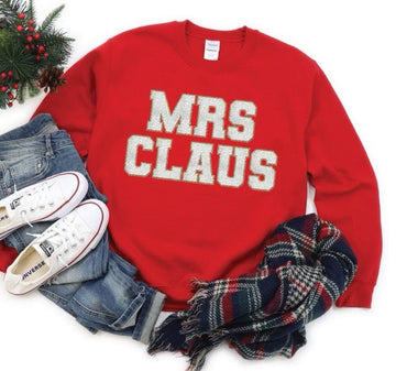 MRS CLAUS (glitter ink sweatshirt)