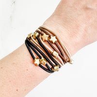 IN STOCK Hair Tie Bracelet Sets - Neutral Gold Accents | Hair Accessories