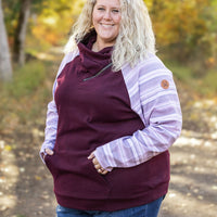 IN STOCK Classic Zoey ZipCowl Sweatshirt - Berry Serape