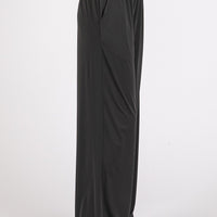 Mittoshop Stretch Banded Waist Wide Leg Pants with Pockets