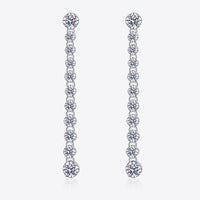 Adored 1.18 Carat Moissanite Long Earrings