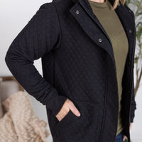 IN STOCK Kyla Zipper Snap Jacket - Black FINAL SALE