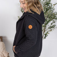 IN STOCK Kyla Zipper Snap Jacket - Black FINAL SALE