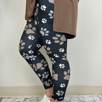 Paw Print Leggings w/ Pockets