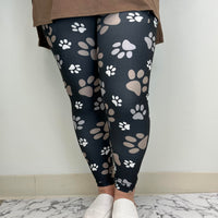 Paw Print Leggings w/ Pockets