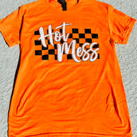 Hot Mess Checkered (Safety Orange)