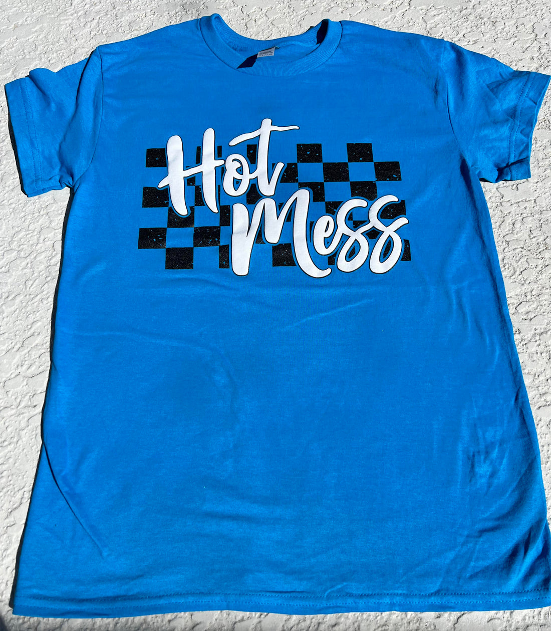 Hot Mess Checkered (Sapphire Blue)