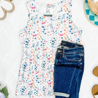 IN STOCK Renee Ruffle Tank Top - Floral Paradise