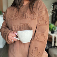 PREORDER: Coffee Embossed Sweatshirt