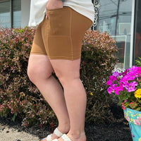 Caramel Biker Shorts