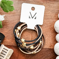 IN STOCK Hair Tie Bracelet Sets - Neutral Gold Accents | Hair Accessories