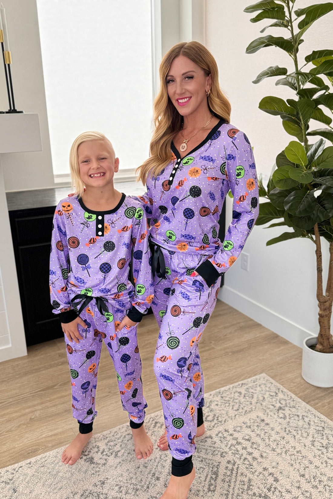 PREORDER: Matching Halloween Jogger Pajama Set in Four Prints