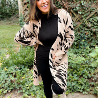 PREORDER: Harper Heavyweight Animal Print Cardigan