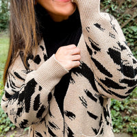 PREORDER: Harper Heavyweight Animal Print Cardigan