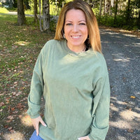 Original Corded Crewneck in Sage Green