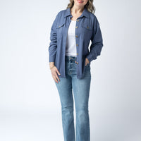IN STOCK Brenna Button Down Top - Denim