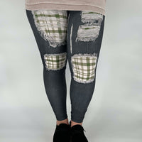 Sage Black Denim Leggings w/ Back Pockets