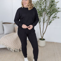 IN STOCK Corrine Ribbed Pullover Top - Black