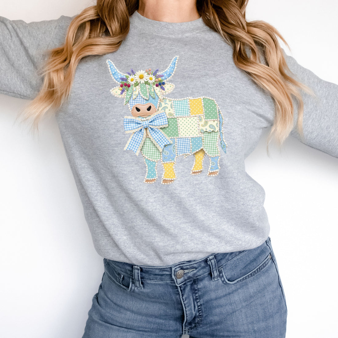 Quilted Cow Sweatshirt