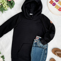 IN STOCK Tatum Textured Pullover Hoodie - Black