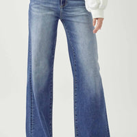 Risen Full Size High Rise Wide Leg Jeans