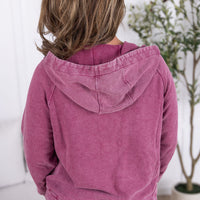 IN STOCK Ryker Vintage Wash Hoodie- Berry
